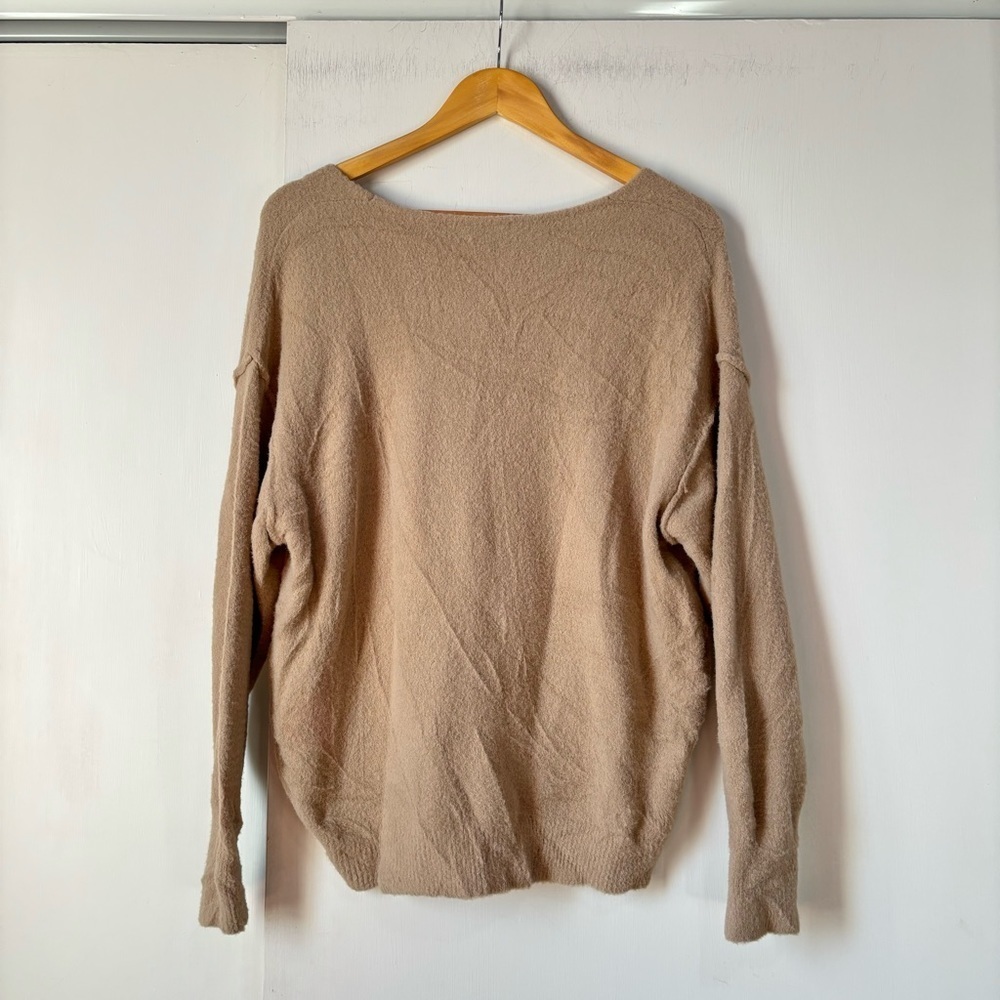 Wilfred Free Relaxed V-Neck Sweater in Beige - Picture 5 of 8